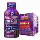 Vitamin Energy Mood + Extra Energy Shot Tropical Berry 48 Pack, 260mg Natural Caffeine, B-Vitamin, Rhodiola, Chamomile, Mood & Energy Duck, Zero Sugar, Gluten- Free, Vegan, 1.93 fl oz