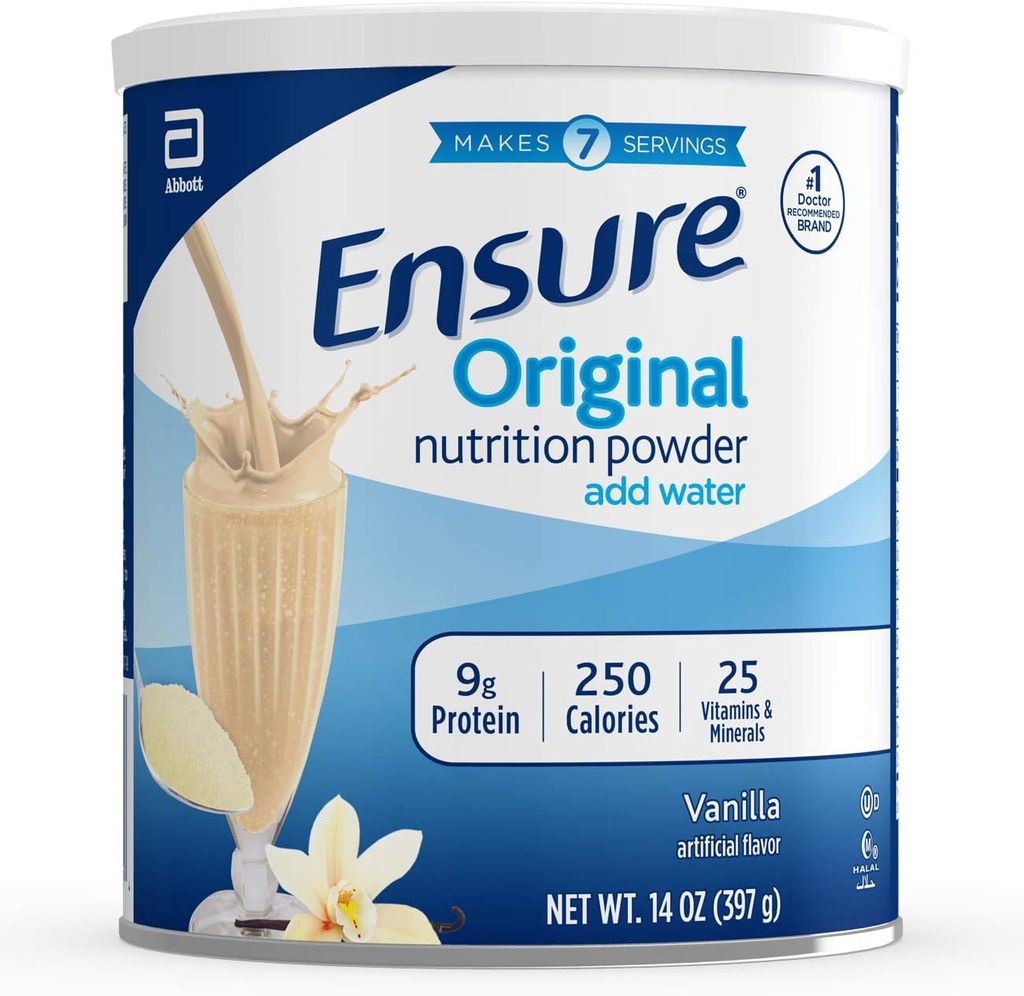 Pastikan Bahwa Nutrition Shake Powder dengan 9 gram protein, Pengganti Meal Shakes, Vanilla, 14 oz