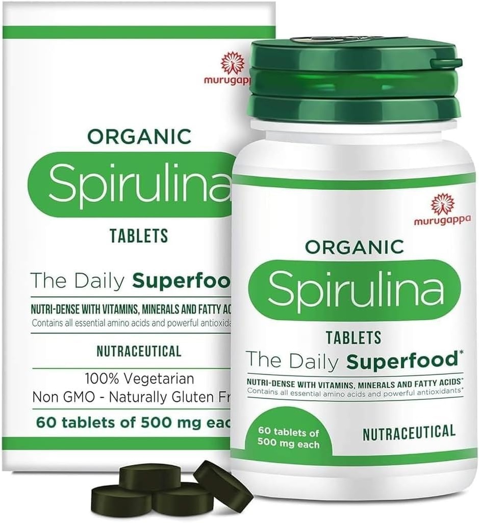 Tablet Organik DURJA Organik - Paling Bio- Protein yang Tersedia & Nutri- Derse Superfood 124; Suplemen Kebal dan Kebal Kebal: 124; Metabolisme Booster 124; 100% Vegan 124; 60 Tablet (500mg Masing-masing)...