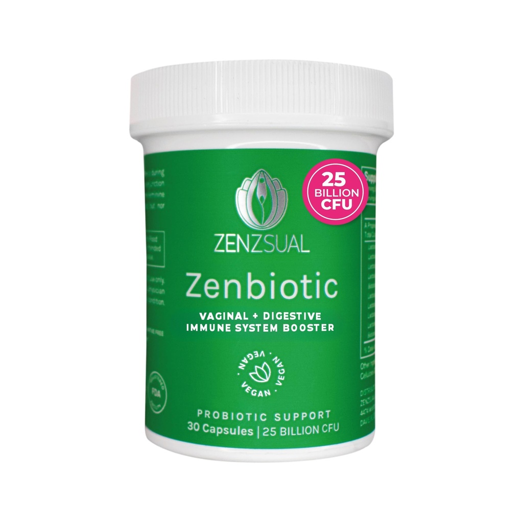 Dukungan ZENZSUAL Zenotik untuk Perempuan - 25 Milyar CFU, Penyeimbang Kesehatan & PH Dukungan, Odor & Yeast Control, Gut & Digetical Kesehatan, Komfort Uuriner, Keseimbangan Hormone, 30 Vegan Capsules
