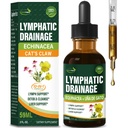 Cleavers Lymphatic Drainage Drops Enhance Lymph System Detox Cleanse, Echinacea, Milk Thistle, Catt Claw, Turmeric, Dandelion, Burdock Immune Support Supplemen. 2oz