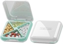 Kasus DUBSTAR Pill, Small Pill Box (Kotak Pil Kecil Terbukti Air Yang Bisa Ditempatkan Di-Portabel Daily untuk Obat Kompak Pocket Purses Compact Travel Hoder untuk Vitamin, Ikan Oils, Suplemen, Obat-obatan (Putih)