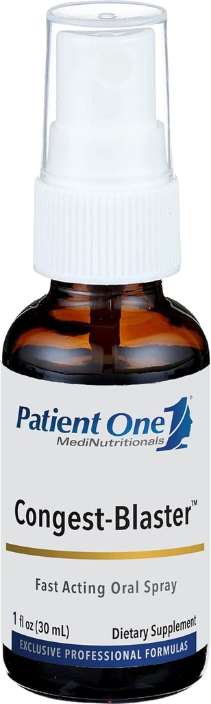 Pasien Pertama Congest- Blaster 124; Oral Spray Suplement for Fast- Acting Sinus dan Nasal Support * Gibracea; dengan Echinacea, Garlic, Elderberry dan More 124; 1 fl oz