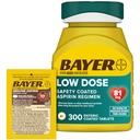 Bayer Aspirin 81mg Hiburan Tablets berjamur 300ct dan 2 Count Travel Pack of Genuine Aspirin 325mg Tablets Coated