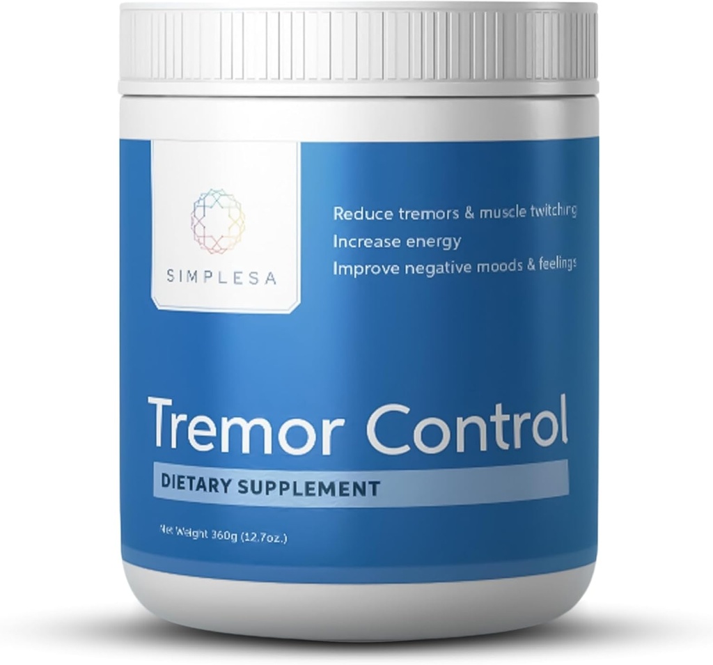 Kontrol Tremor Simplesa, Tambahan L-Arginine Alpha--Ketglutalat, Termasuk GABA, Ubiquinol, dan Niacin, 360g AAKG Powder Suplemen, Pendukung Tremor Kontrol, dan Muscle Health