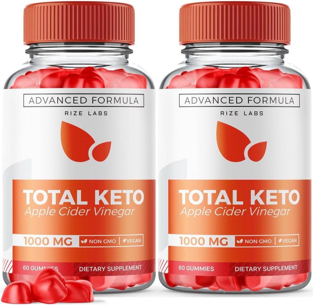 Rize labs (Paket Gummies Total 2 Keto untuk Weight Loss Tingkat Lanjut, Tambahan untuk Kehilangan Belly Fat, Maksimum Power Formula, Gomitas Review (120 Gummies)