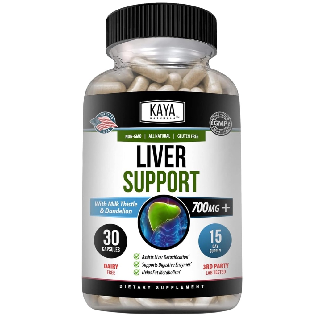Kaya Comment Liver Cleanse Detox & Repair - Support Thistle Milk - Liver Detox for Women - Artichoke Extract and Dandelion Root Capsules - 30 Count