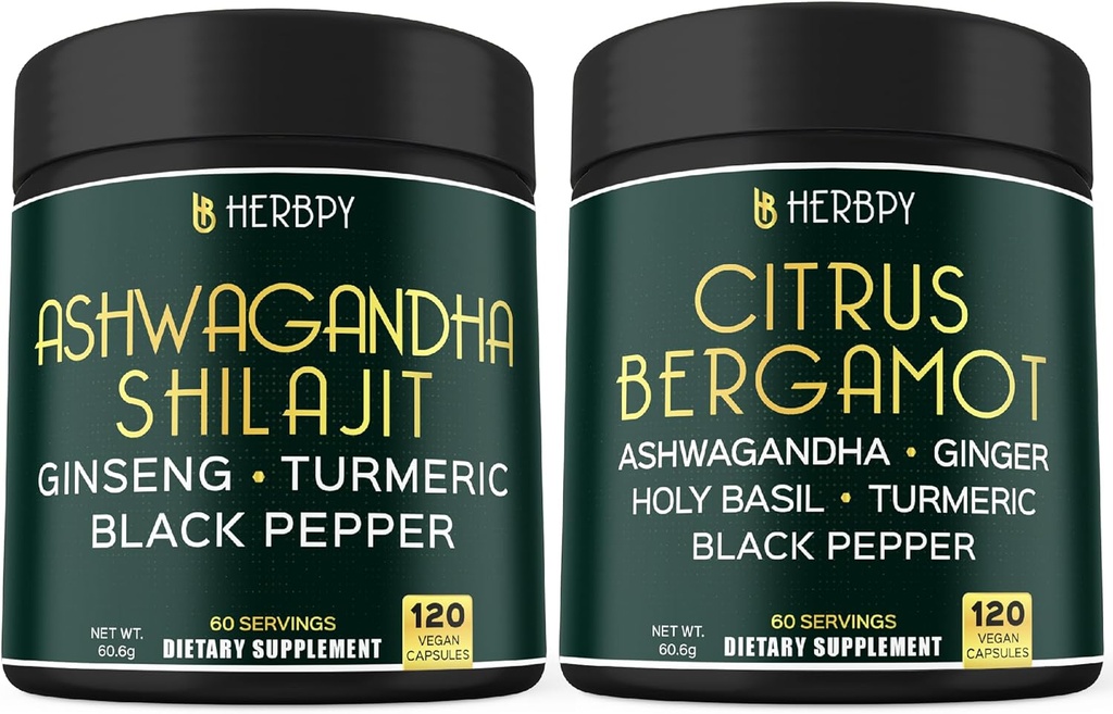 Bundle 5in1 Ashwagandha Shilajit & 6in1 Citrus Bergamot Suplemen