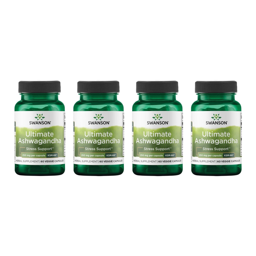 Swanson Ultimate Ashwagandha KSM-66 - Herbal Supplement Supporting Healthy Stress Levels & Relaxation
