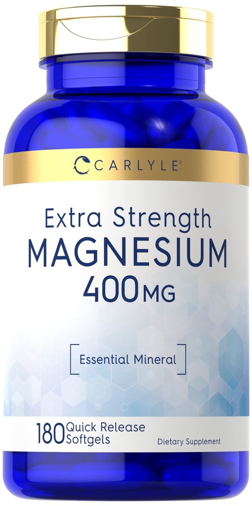 Carlylymagnesium Oxide 400mg 124; 180 Softgeels 124; Estial Mineral 124; Non-GMO dan Gluten Free Supplement