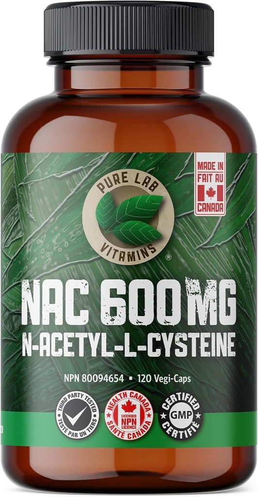 Lab Murni Vitamin NAC (N- Acetyl- Cysteine) 600 mg - 120 caps Dibuat di Kanada