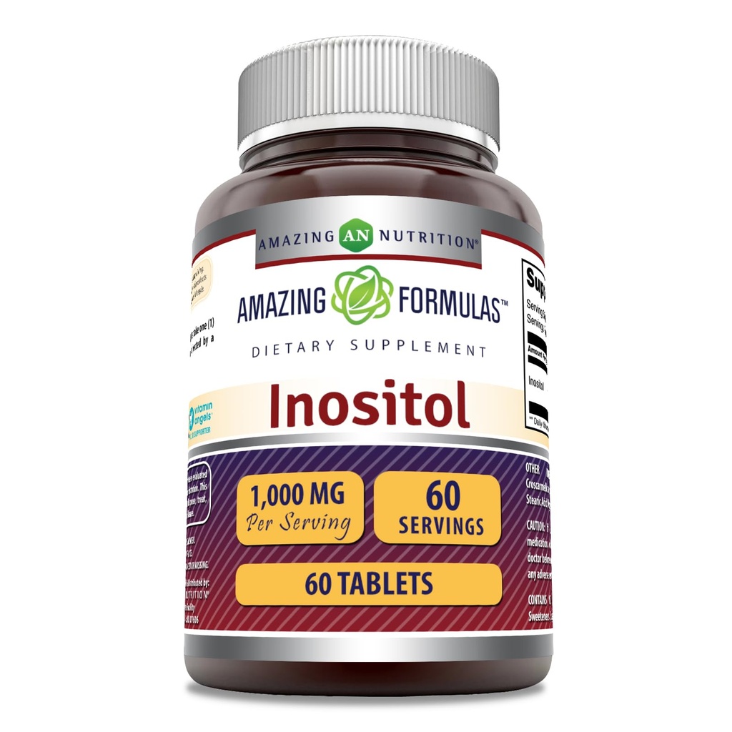 Amazing Formulas Inositol 1000mg Supplement (1 Pack, 60 Count)