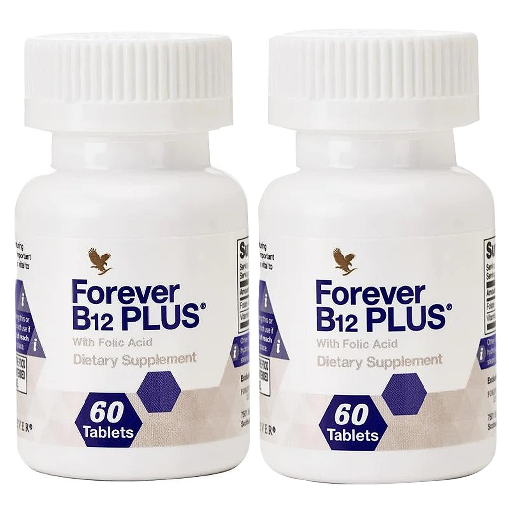 Forever Living - B12 Plus - Escally B Vitamin for Energy, Imune Support and Red Blood Cell Health - Vegan, Vegetarian dan Gluten-