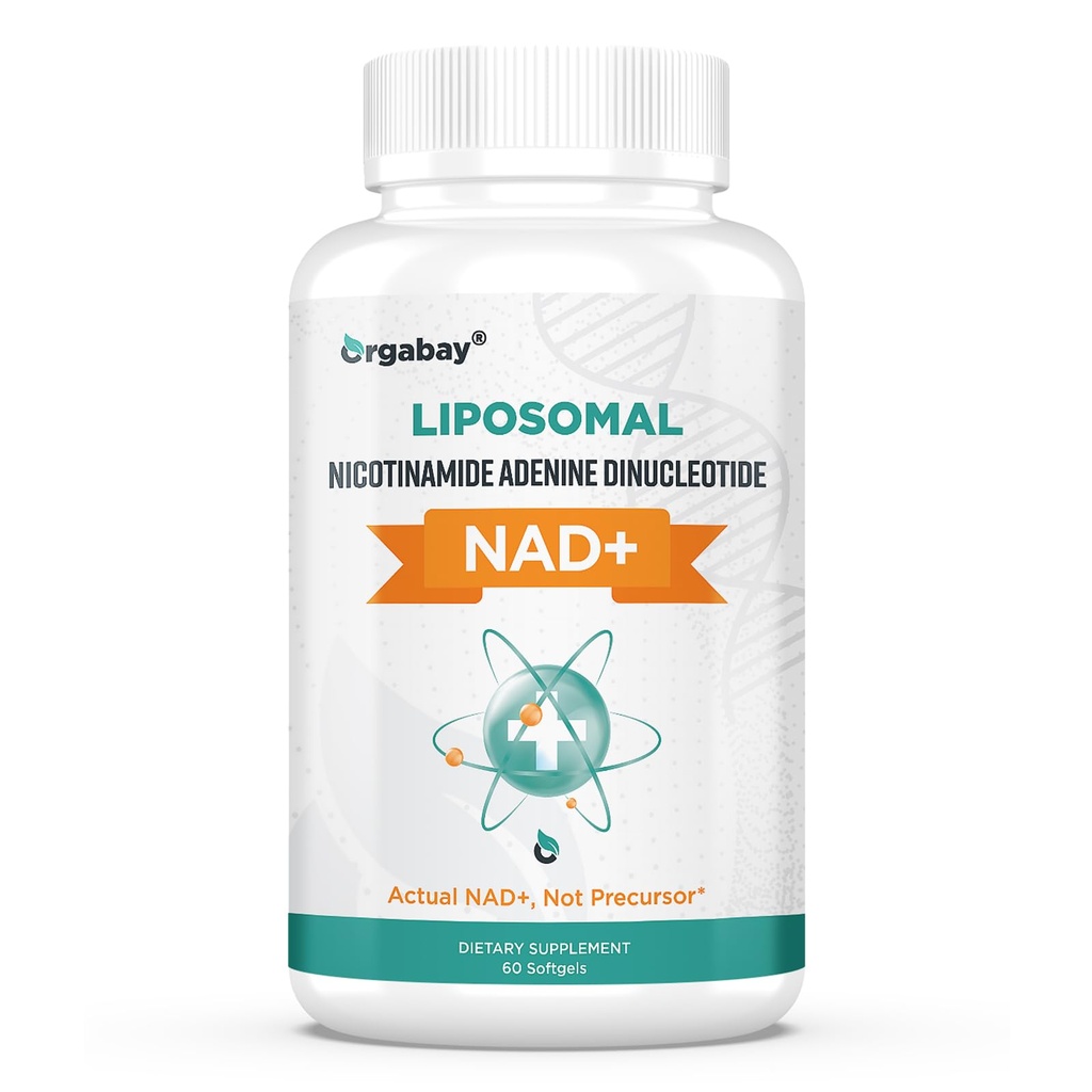 Organbasi Lipomal NAD + Suplemen 500 mg, Absorpsi Tinggi, Boost NAD + dengan TMG 250 mg, Actual NAD Plus More Efisien Daripada Nicotinamide Riboside, Dukungan Energi Cellular, Penuaan sehat 124; 60 Softgeels