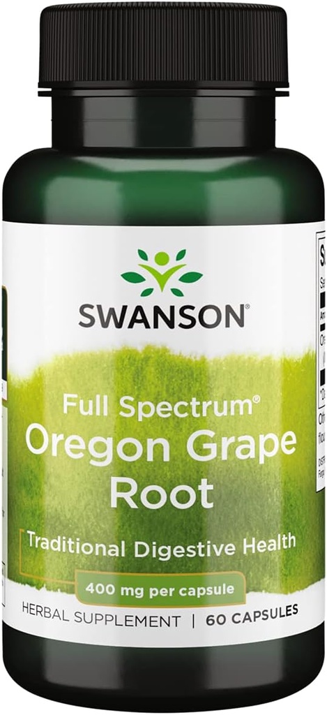 Swanson Full Spectrum Oregon- Grape Root 400 Miligram 60 Capsules