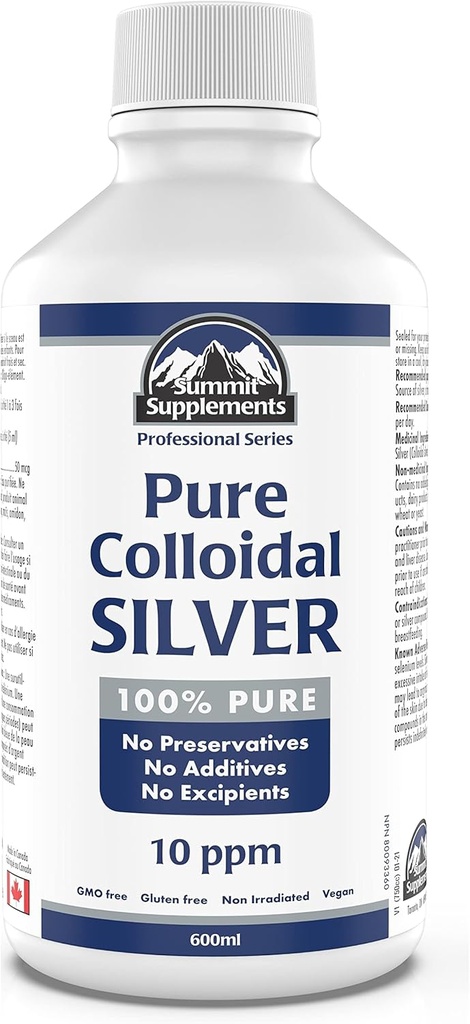 Colloidal Silver 10pplum 600ml - Colloidal Silver Liquid Minquid Trace