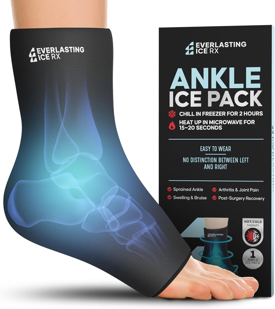 Ankle Ice Pack Lick for Swelling, Reusable Foot Ice Pack Close - Cold Compression Therapy for Pain Relief, Plantar Fasciitis, Splashing Ankles, Achilles Tendonitis Relief