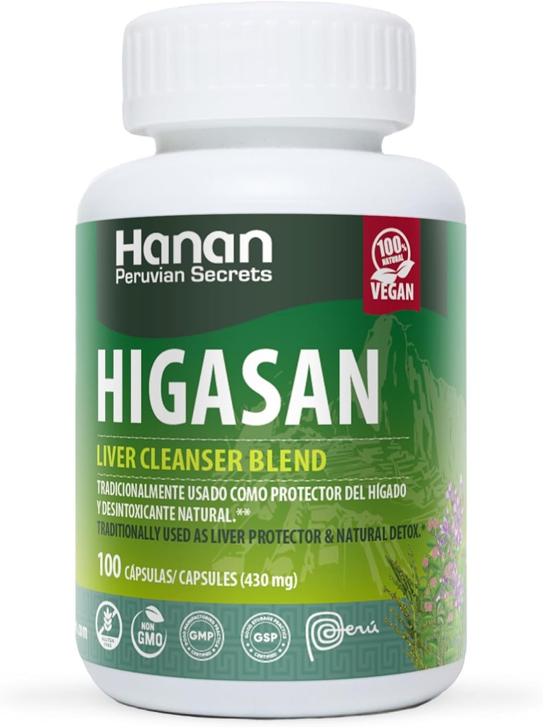 Hanan Higasan Liver Cleanser Blend 124; 100 Capsules 124; Aids Umum dalam Pendukung Fungsi Hidup Sehat & Sehat Cholesterol Levels (2 Pack)