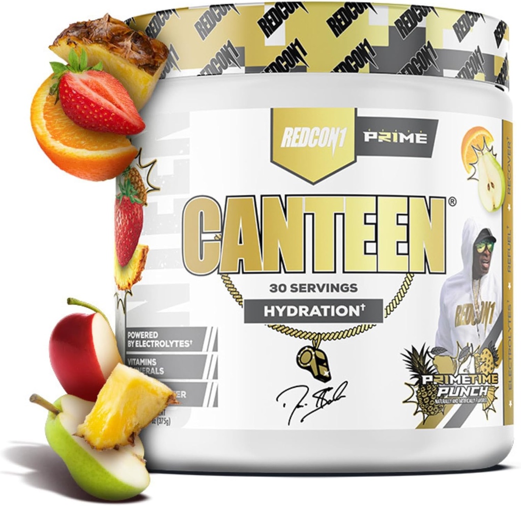 REDCON1 Post Workout Powder - Coach Prime Canteen - Hidration Powder with Electrolites, Vitamin & Coconut Water - Prime Time Punch (30 Servis)