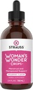 Strauss Heartdrops Woman 's Wonder Drops; Menstrual & Menopousasal Dukungan di Spearmint Flavour, Natural Formula, Gluten- Free, Soy- Free, Non-GMO, 3.4oz Botol