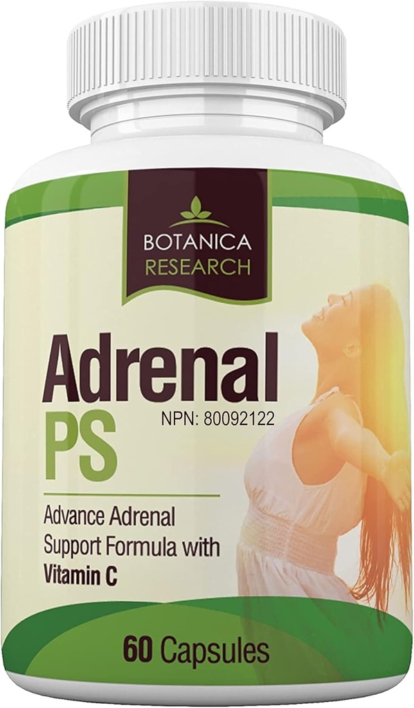 Dukungan Adrenal Fatigue Suplemen dengan Premium Rhodiola Rosea Herb Ekstrak, L- Tyrosine, Panax Ginseng, Basil Kudus - PS Cortisol Gland Kompleks untuk Kesehatan Insufficient Energi Respon Tenang
