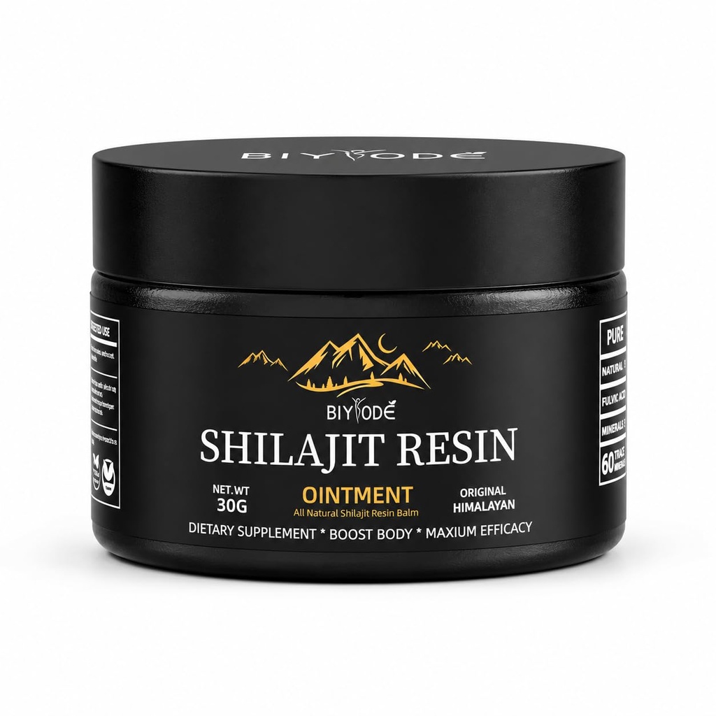 Himalaya Pure Shilajit Resin 600mg 50 pelayan dengan Fulvic Acid & 85 + Trace Minevenian None-GMO Supplemen Energi Pria & Perempuan Ayurvedic Formula