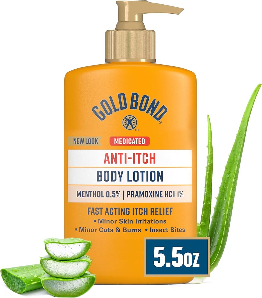 Emas Bond Obat Anti- Itch Lotion Tubuh 5.5 oz, Steroid Bebas, Akting Cepat Bantuan Itch