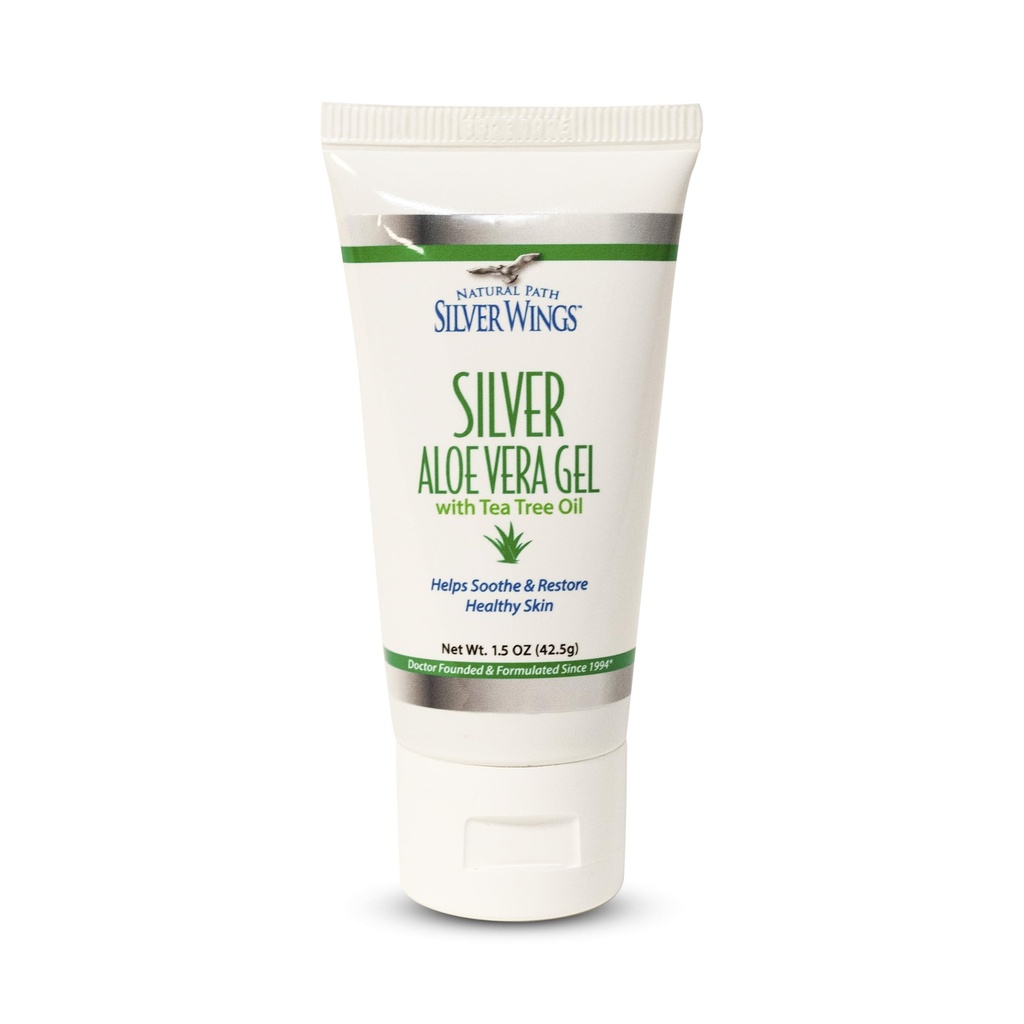Jalur Alam Perak Wings 200ppam Perak dengan Aloe Vera Gel dan Tea Tree Oil - Soothing Skin Care - 1.5 oz