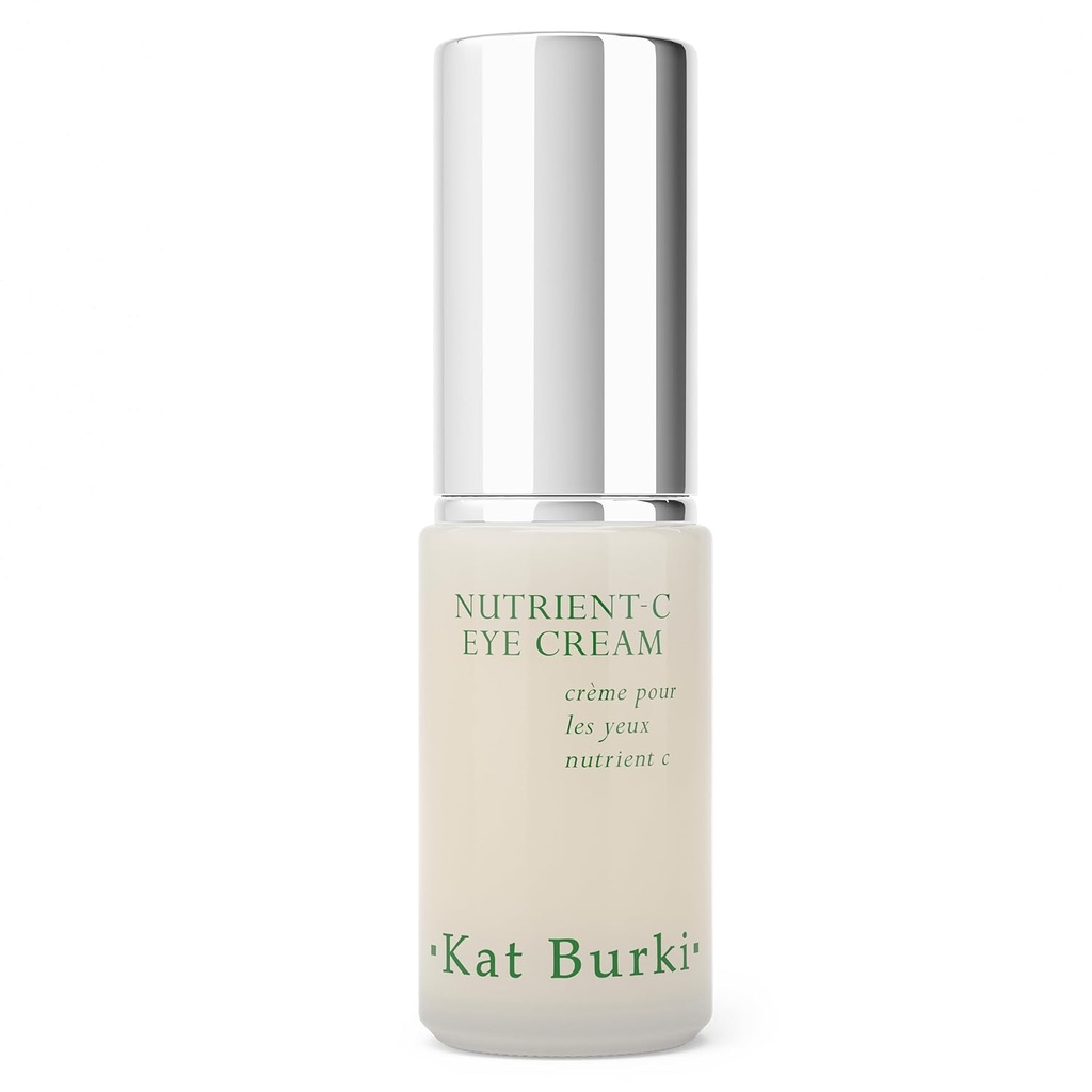 Kat Burki 8% Stabilisasi Vitamin C Eye Cream dengan Caffeine, Dark Circle Mengurangi Pengobatan Area Mata, 0.5 Fl Oz