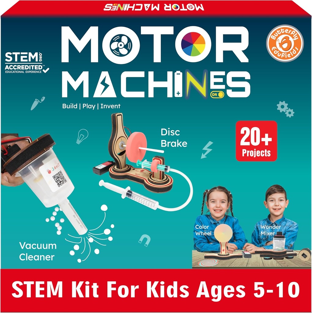 Butterfly EduFields 20in1 STEM Projects Kit for Kids Age 5-7 6-8-10