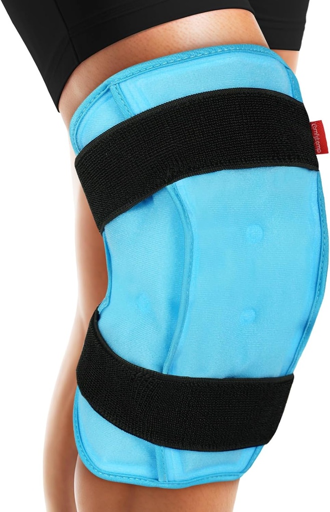 Comfytemter Ice Knee Pack Lipat for Injure Reconable Gel, FSA Eligly, Knee Cold Pack Brace Therapy for Meniscus Tear, Leg Pain, Replacement, Arthritis, Muscle Recovery, Beacsure Get Well Gift