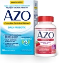 AZO Complete Feminine Balance Programs Harian (60 Count) + Cranberry Softgels for Urinary Trakte Health (100 Count)