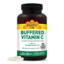Hidup Negara Buffered Vitamin C 1000mg dengan Bioflavonoid, Kalsium, Magnesium, Potasium - Dukungan Imune, Vegan Capsules, Gluten- Bebas, Lembut pada stomach - 250 tablet