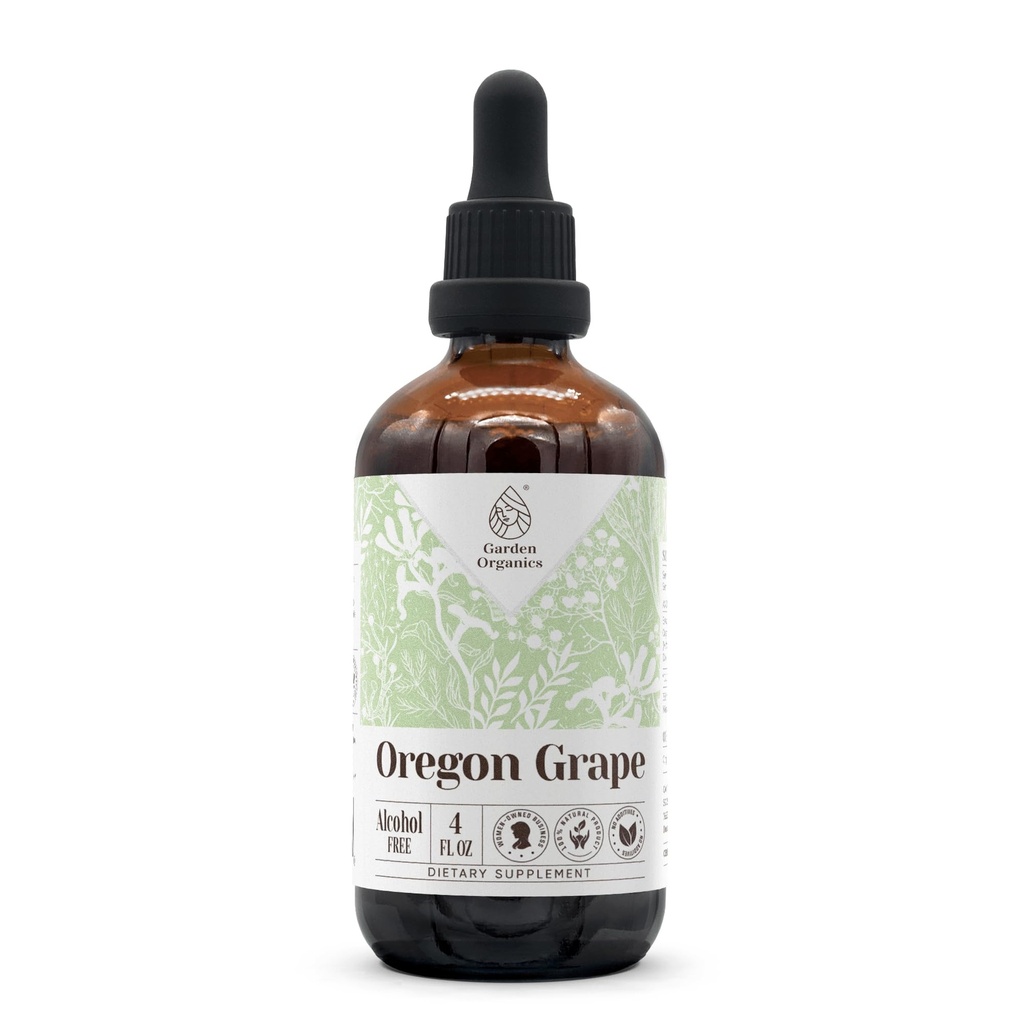 Oregon Grape Alcohol- Free Natural Tincture Extract, Imune System Booster, Liquid Drops Dibuat dari 100% (4 fl oz)