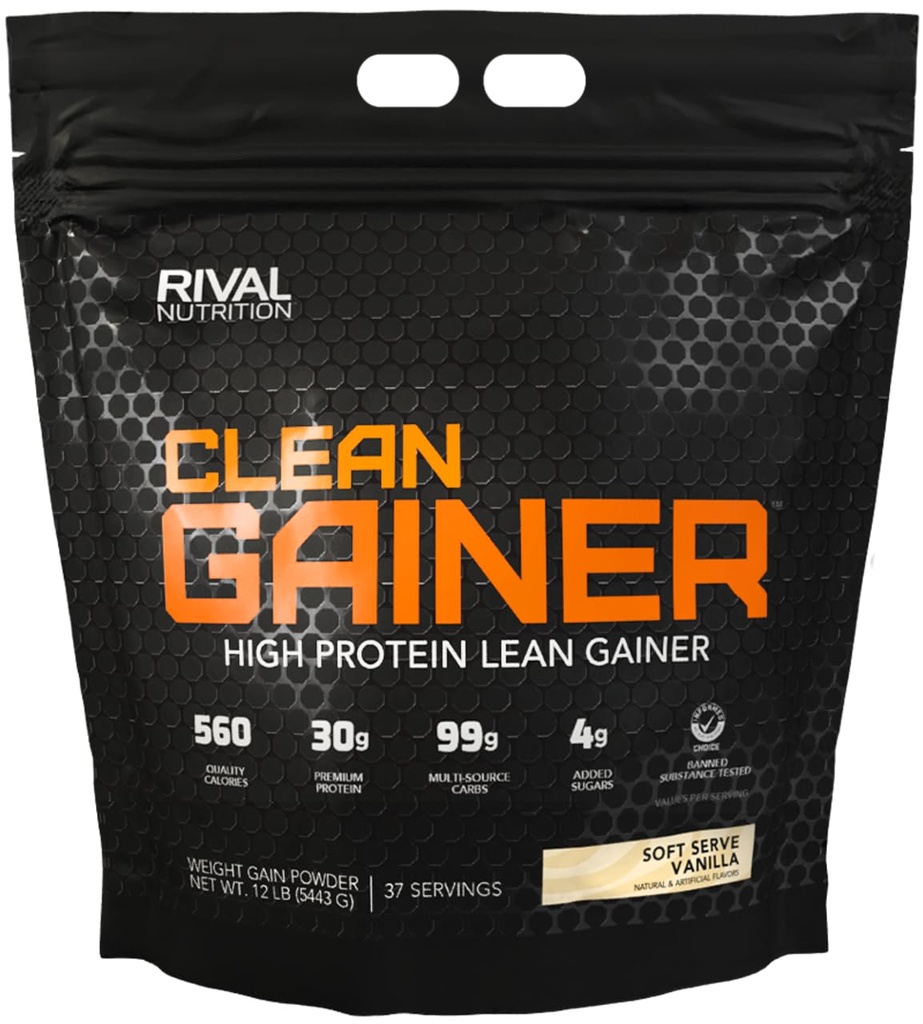 RIVAL NUTRITISI Clean Gainer - Soft Serve Vanilla 12lb
