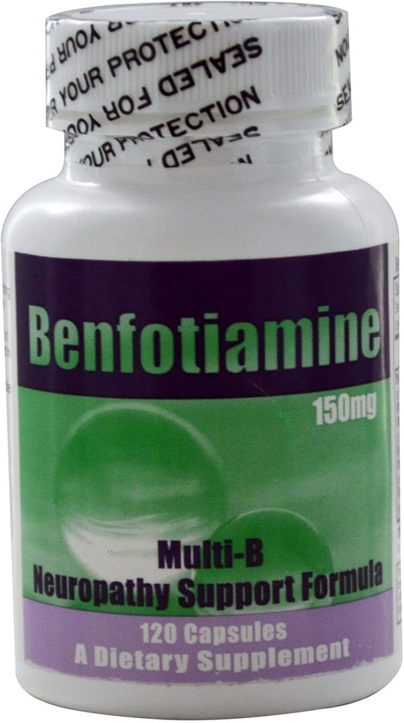 Segar dari Manufaktur! Benfotiamine Multi- B Neuropati Dukungan Formula 150 mg, 120 caps - 3 Pack