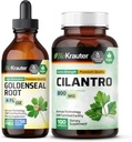 BIO KRAUTER Goldenseal Ticture 4 Fl Oz. & Cilantro 100 Capsules