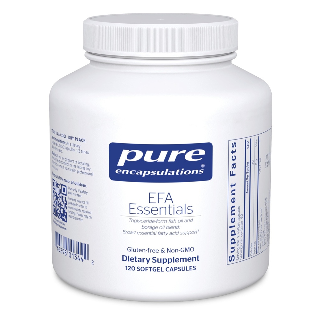 Penambahan EFA EFA Esentials 124. Triglycerates-Form Fish Oil dan Borage Oil Blend 124; 120 Softgel Capsules