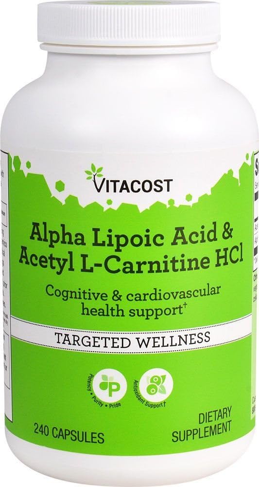 Vitacost Alpha Lipoic Acid & Acetyl L- Carnitine HCI -- 700 mg - 240 Capsules