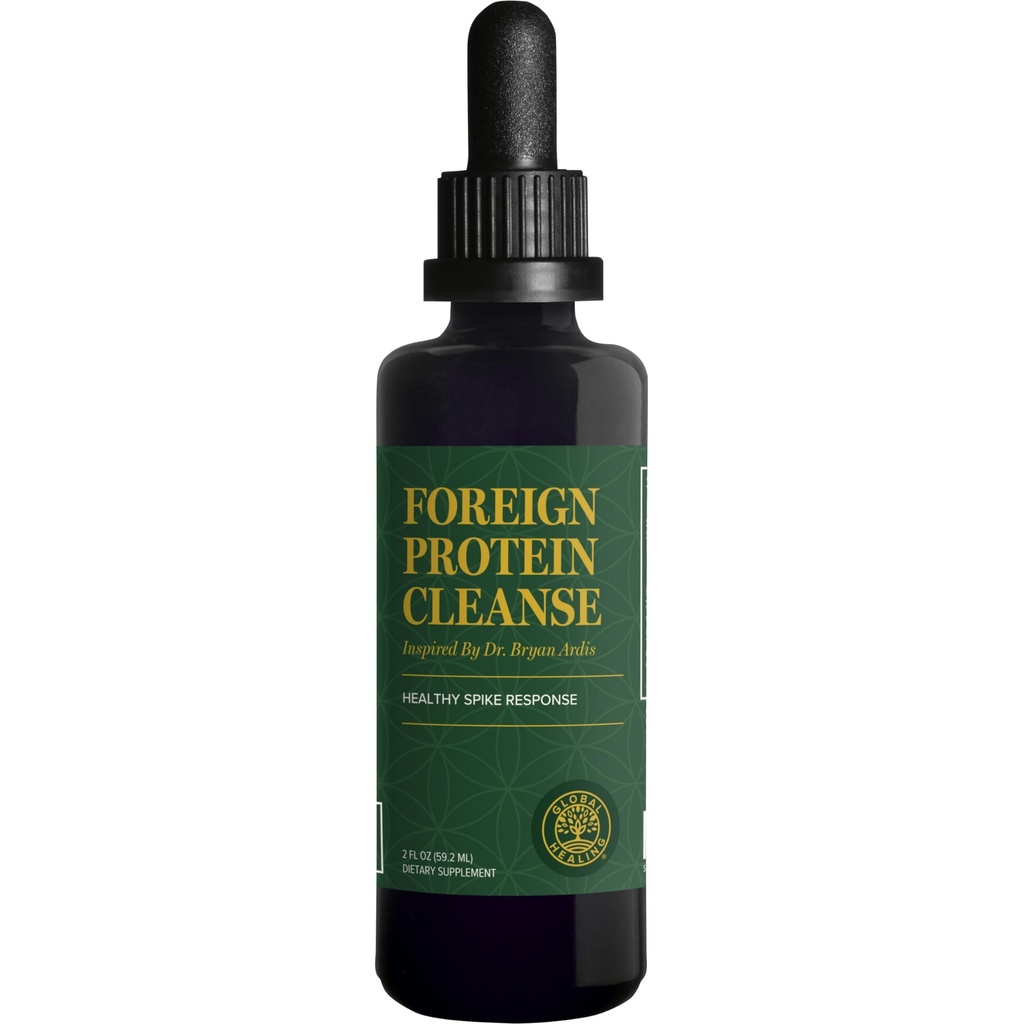 Global Healing Center - Foreign Protein Cleanse (Spike Protein Detox) - Dukung Formula dengan Wormwood - Membantu Detox untuk Dukungan Imune - 2 Fl Oz
