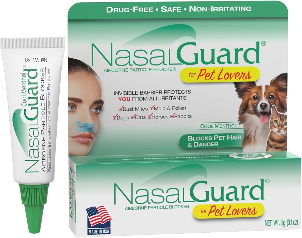 Airborne Blocker Gel for Pet Lovers - Helping Reduce Inhalation of Pet Hair, Dander & Allergens