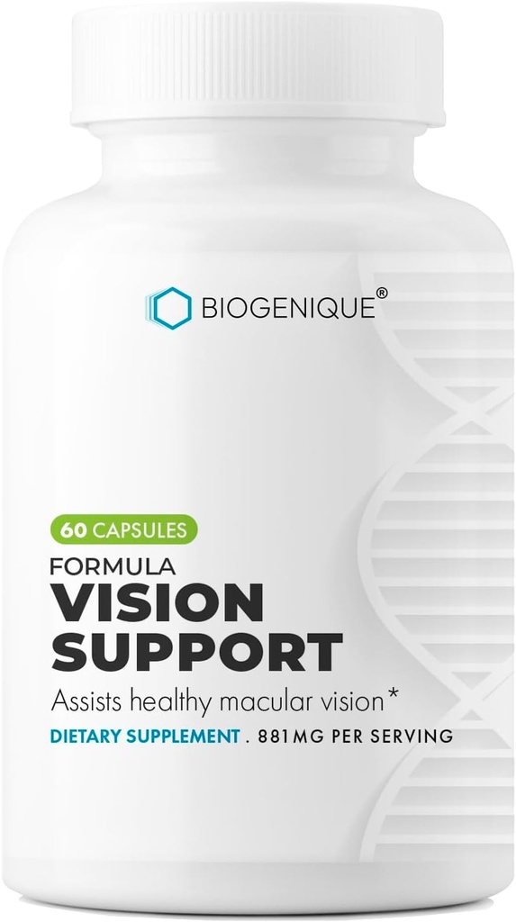 Tambahan Dukungan Vision dengan Lutein, Lycopene, Vitamin & Minemins untuk Kesehatan Mata & Vision Kesehatan Dukungan 60 Kapsul - Dibuat di AS - Non-GMO, Gluten Bebas