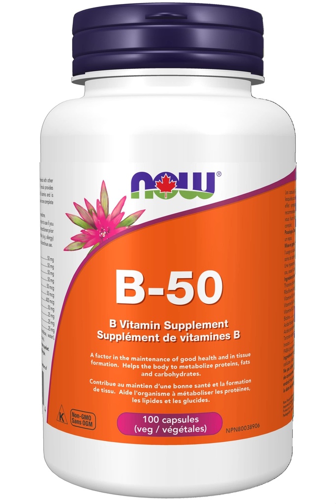 Sekarang vitamin B-50 mg, 100 Veg Capsules