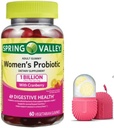 Fitmania Spring Valley Women 's Cranberry Probiotic Supplement Spring Valley Vegetarian Gummies, Raspberry Lemon, 60 Count dan sebuah Gift Ice Roller for Face