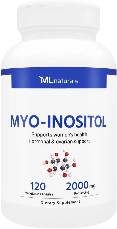 ML Myo- Inositol 2000 mg 120 Vegetable Capsules, NSF- Sertifikasi & cGMP- Compliant