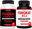 Fudogia Agrestis Extract (60 Count) Maksimal Kekuatan Atletic Performance & Muscle Mass dan Tongkat Ali Bagi Pria (120 Capsules) Longjack Tongkat Ali untuk Dukungan Kesehatan & Vitalitas Pria - USA Made
