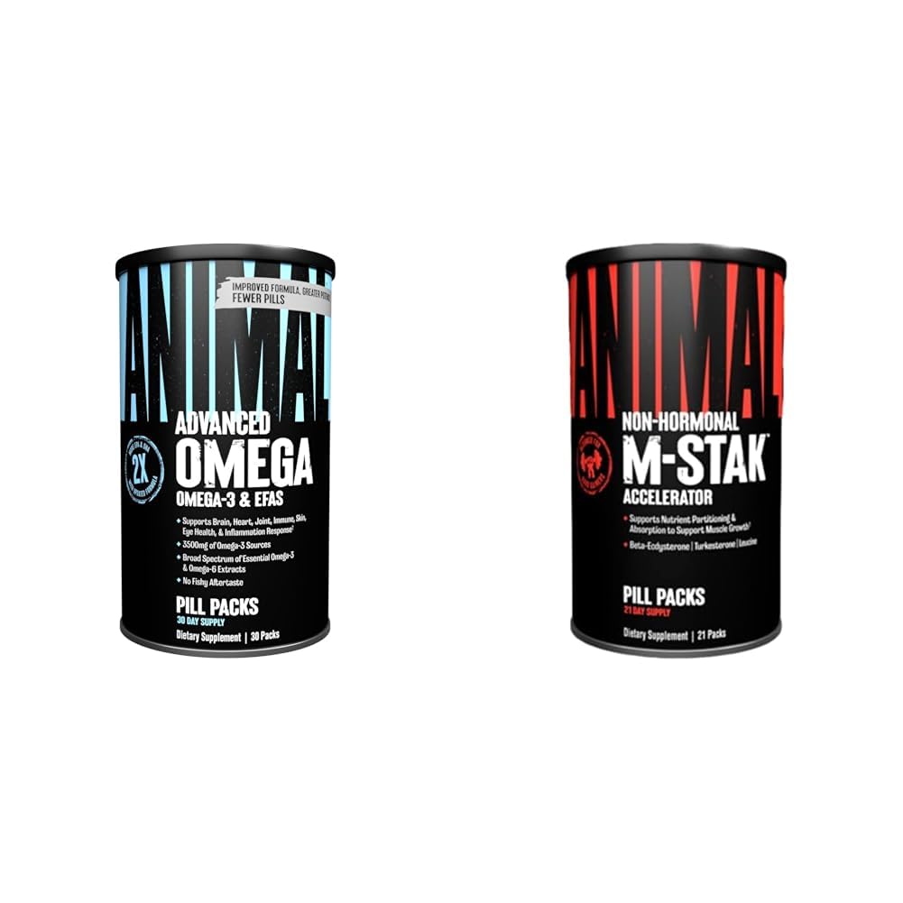 Animal Omega 3 & 6 Tambahan 30 Day Pack M-Stak Non-Hormonal Hard Gainers