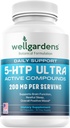 100% Murni 200 MG 5-HTP Ultra untuk Tidur Sehat dan Sense of Wellsing - Dukung Mood, Stress, Sleep - 5HTP Tambahan dengan Kalsium - 60 5HTP 200 mg Capsules, 30 Hamba