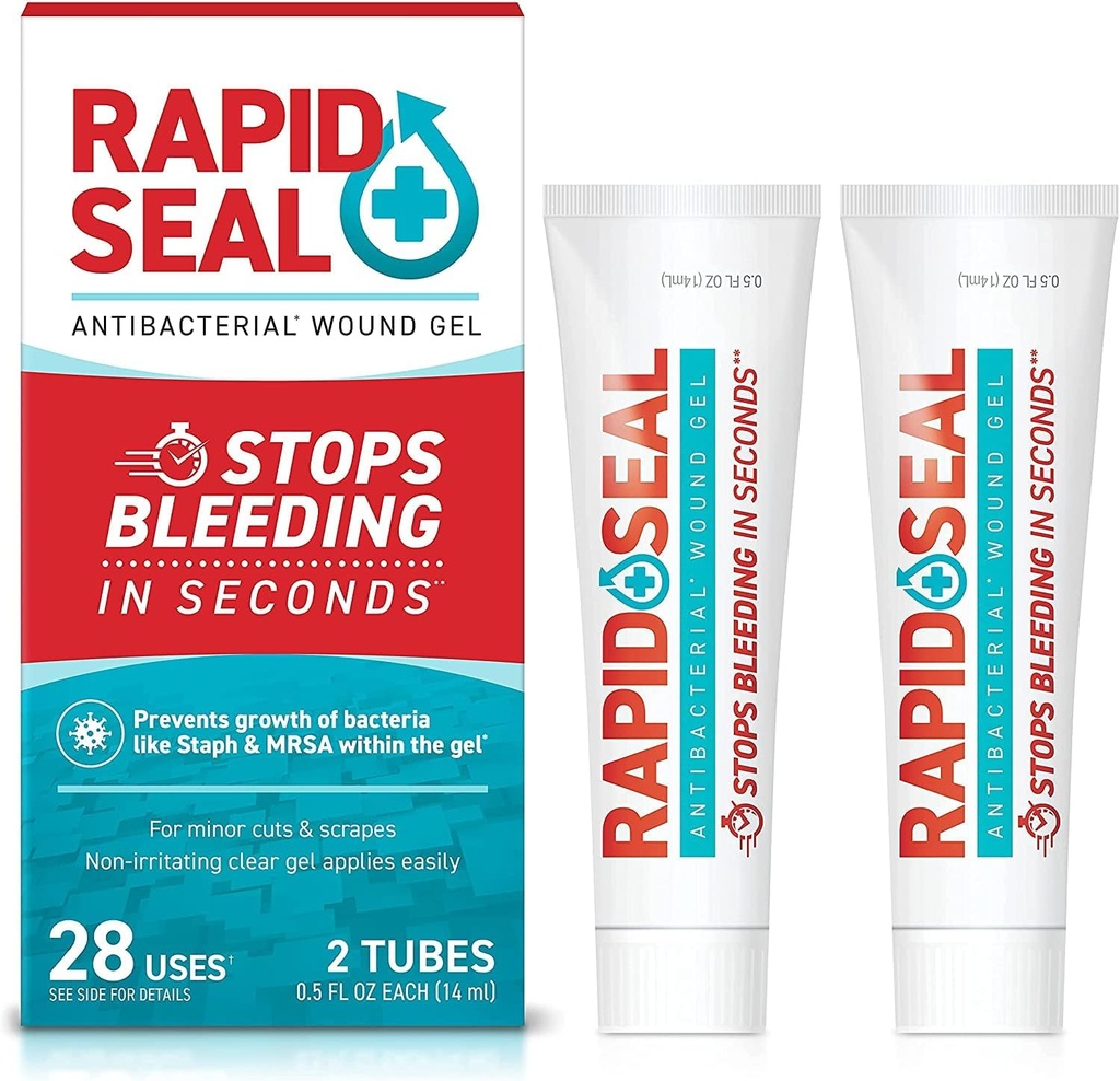 Weund Gel (2 Tubes) Alar14; Menghentikan Bleeding in Seconds 124; Ideal for Cuts, Scrapes and Razor Nicks for Emergency Aid Supplies