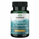 Swanson N- Acetyl L-Tyrosine - Amino Acid Suplement Suplement Supporting Overall Brain & Central Nervous System Fungsi - Promodes & Cognitive Health - (60 Capsules, 350mg Masing-masing)